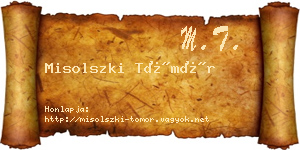 Misolszki Tömör névjegykártya